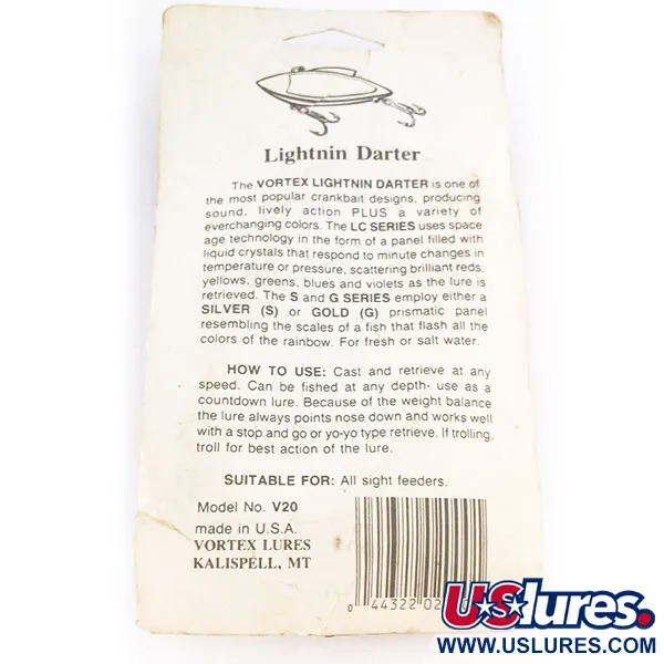 Vortex Lures Lightnin Darter Glow, Glow, 14g, Rassel, #10840