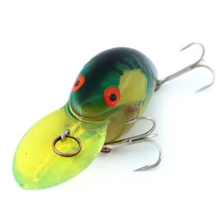 Bomber Fat A Crankbait, Grön Gul, 18g, Svävande, #10903
