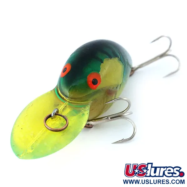 Bomber Fat A Crankbait, Grön Gul, 18g, Svävande, #10903