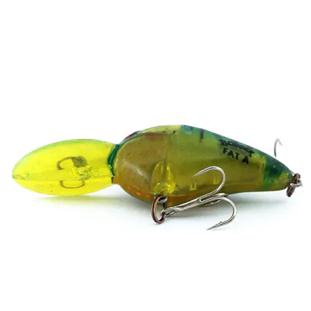 Bomber Fat A Crankbait, Grön Gul, 18g, Svävande, #10903