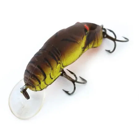 Rebel Wee-Crawfish Shallow UV Wobbler, Brun/Gul, 2.5g, UV, #10904