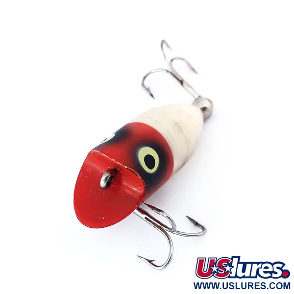 Heddon Tiny Lucky 13 Popper, Röd / Vit, 5,5g, Ytbete, #10992