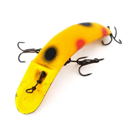Yakima Bait FlatFish X5 Wobbler, Gul/Röd/Svart, 7g, Vintage, #10995