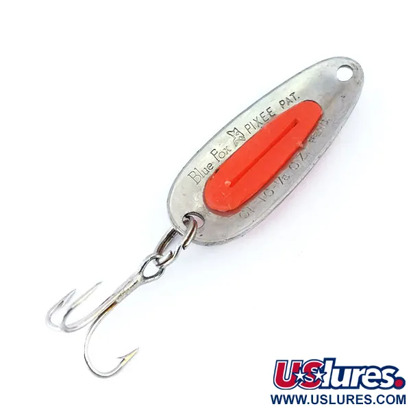 Blue Fox Pixee UV Skeddrag, Nickel/Röd, 4.5g, UV-insats, #11006