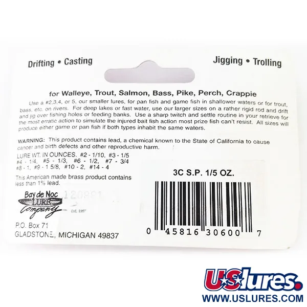 Bay de Noc Swedish pimple 3 Pirk, Koppar, 5.7g, Lockblad, #11112