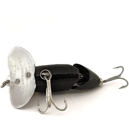 Fred Arbogast Jitterbug Ledat Ytbete, Svart, 10g, Metallsked #11136