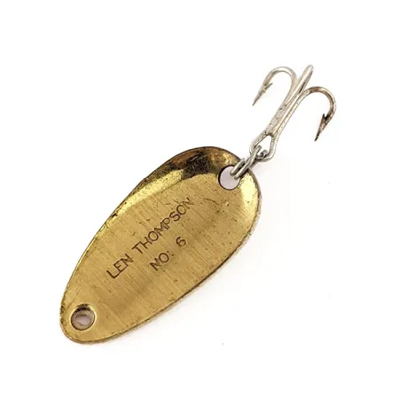 Len Thompson #6 Skeddrag, Röd / Vit / Mässing, 3.5g, Klassiker, #11190