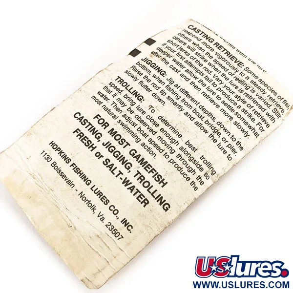 Hopkins s1 Jig Lure, Hamrad nickel, 9g, Vertikalfiske, #11239