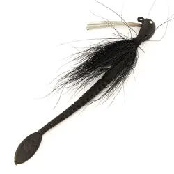 Cotton Cordell Banana Head Tattle-Tail Jig + Tattle-Tail Worm (Vintage, 1970-tal)
