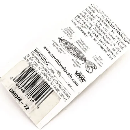 Northland Macho Minnow Pirk, Rainbow Green, 14g, Kicker Tail, #11291