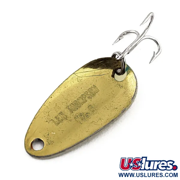 Len Thompson #6 Skeddrag, Black / Yellow / Brass, 3.5g, Emalj, #11313