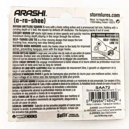 Storm Arashi Rattling Square 5 Wobbler, Bluegill, 18g, GFK-Sked, #11332