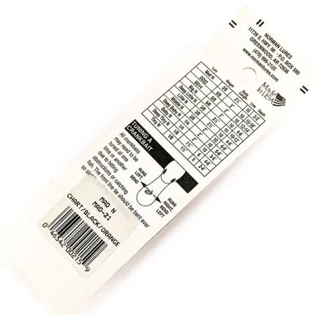 Norman Mad N Crankbait, Chartreuse/Svart/Orange, 11g, Vintage, #11352