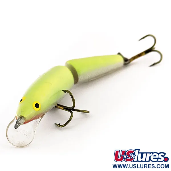 Rapala Jointed J7 Wobbler, Chartreuse, 4g, Ledad balsa, #11373