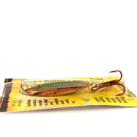 Northland Macho Minnow Jig Lure, Röd/Grön/Guld, 14g, KickerTail, #11395