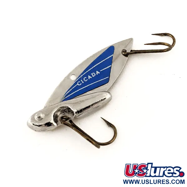 Reef Runner Cicada Blade Bait, Nickel/Blå, 6g, USA, #11428