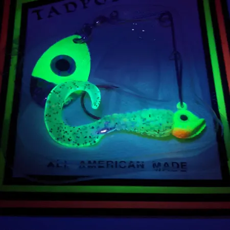 JB lures Tadpole spin UV Spinnerbait, Chartreuse, 4g, UV-reaktiv, #11453