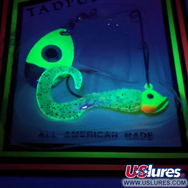 JB lures Tadpole spin UV Spinnerbait, Chartreuse, 4g, UV-reaktiv, #11453