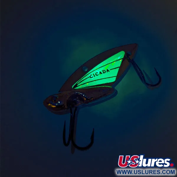 Reef Runner Cicada Vibrationsbete, Guld / Grön, 6g, Glow-vinge, #11458