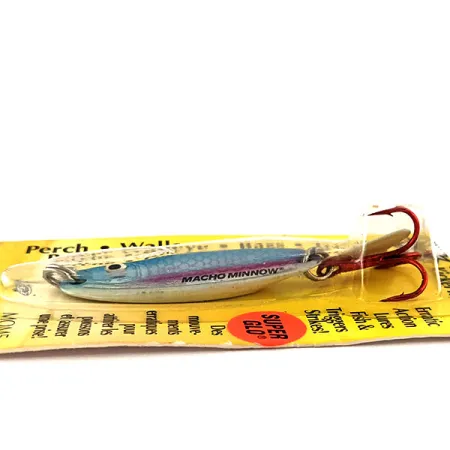 Northland Macho Minnow Jig, Blå/Glow, 11g, KickerTail, #11469