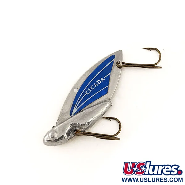 Reef Runner Cicada Blade Bait, Nickel / Blå, 11g, USA, #11470