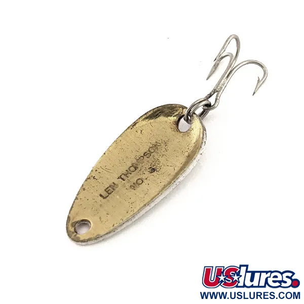 Len Thompson #6 Skeddrag, Röd/Vit/Mässing, 3,5g, Vintage, #11497