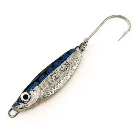 Luhr Jensen Crippled Herring Jigg, Nickel/Blå, 14g, Enkelkrok, #11539