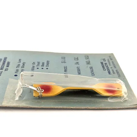Holt lures Vintage Skeddrag, Gul-Röd, 7g, Chrome Products Co, #11567