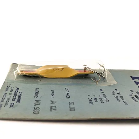 Holt lures Vintage Skeddrag, Gul-Röd, 7g, Chrome Products Co, #11567
