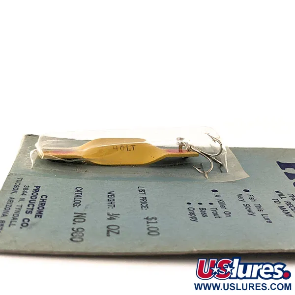 Holt lures Vintage Skeddrag, Gul-Röd, 7g, Chrome Products Co, #11567
