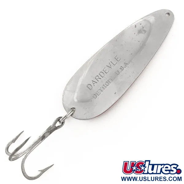 Dardevle Skeddrag, Röd/Vit/Nickel, 28g, Ikonisk design, #11582