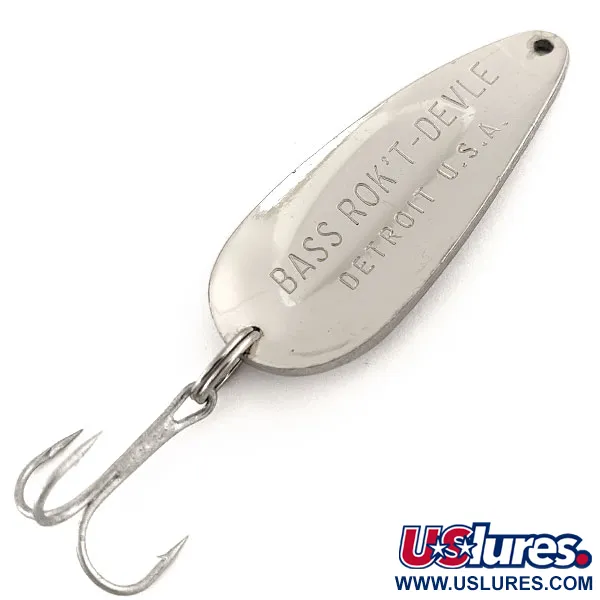 Dardevle Bass Rok'T-Devle Skeddrag, Nickel, 20g, Detroit-stämpel, #11601