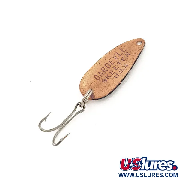 Dardevle Skeeter Skeddrag, Svart/Orange/Koppar, 1g, Vintage, #11630