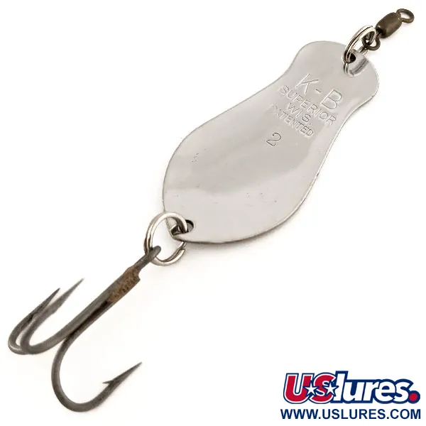 K-B Bait K-B Spoon 2 Skeddrag, Nickel, 14g, Vintage, #11654