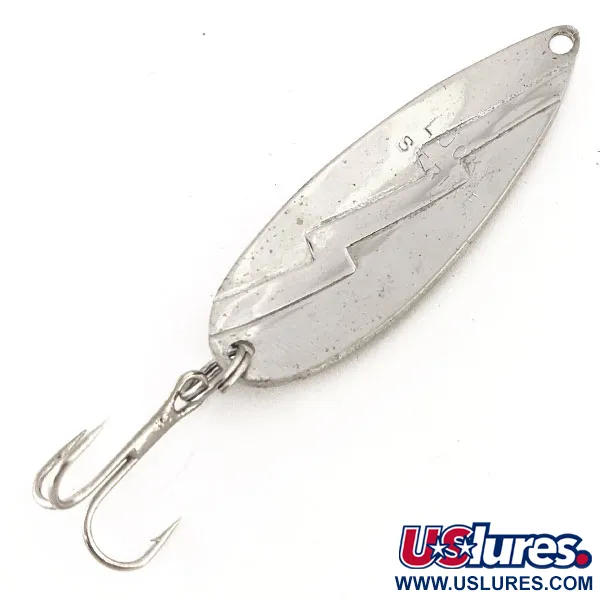 Lucky Strike Spoon Skeddrag, Nickel, 10g, Blixtmotiv, #11660