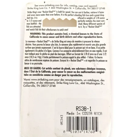 Strike King Rocket Shad Spinnerbait, Chartreuse, 10,6g, Colorado-sked, #RS-38