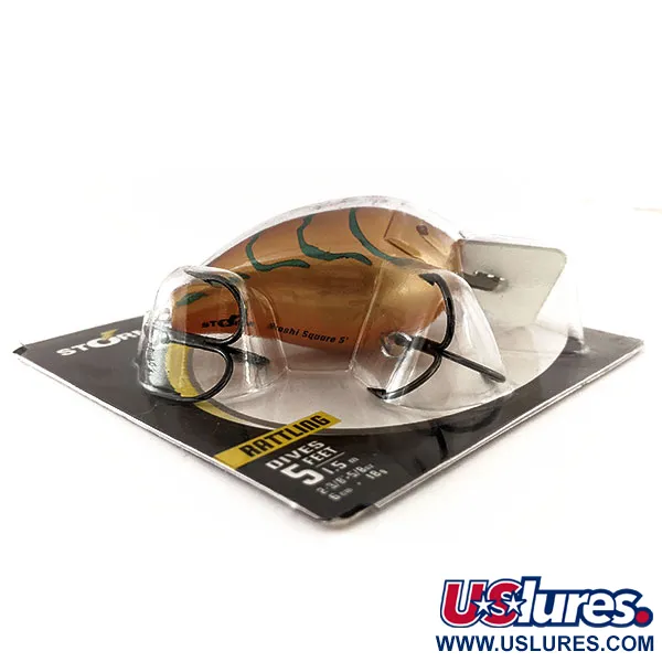 Storm Arashi Rattling Square 5 Wobbler, Rusty Craw, 18g, #11709