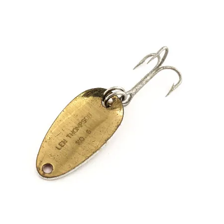 Len Thompson #6 Skeddrag, Röd / Vit / Mässing, 3.5g, Klassiker, #11754