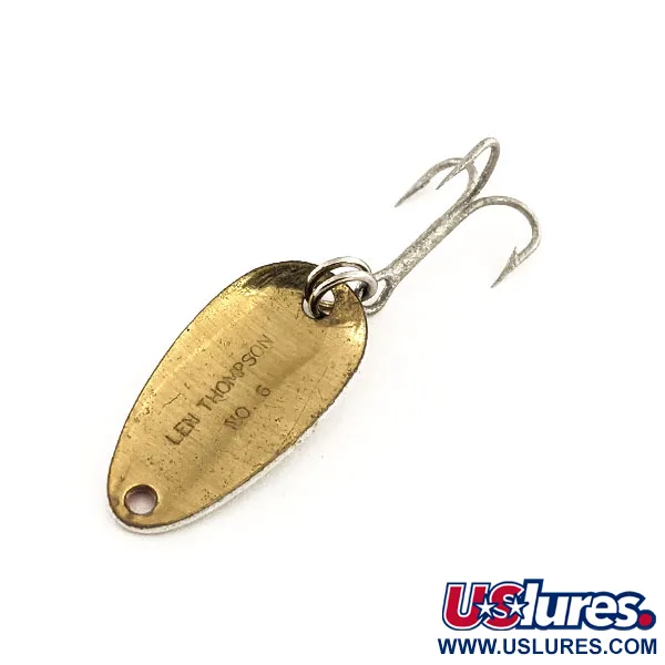 Len Thompson #6 Skeddrag, Röd / Vit / Mässing, 3.5g, Klassiker, #11754