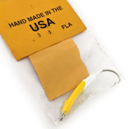 Doc's Goofy Jig Pompano-jigg, Vit / Gul, 7g, Handgjord, #11757