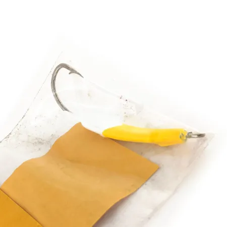 Doc's Goofy Jig Pompano-jigg, Vit / Gul, 7g, Handgjord, #11757