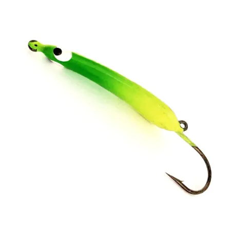 Jack's Jigs Ice Vertikaljigg, Gul/Grön, 7g, Ryggögla, #11759