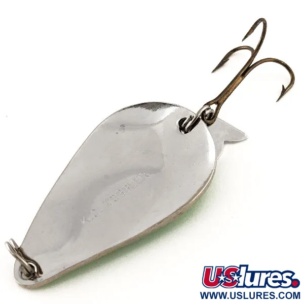 Acme K.O. Wobbler Skeddrag, Nickel/Grön, 21g, Sonic Flipper, #11863