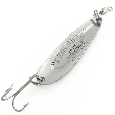 Luhr Jensen Krocodile Die #4 Skeddrag, Nickel/Blå, 14g, Retro, #11868