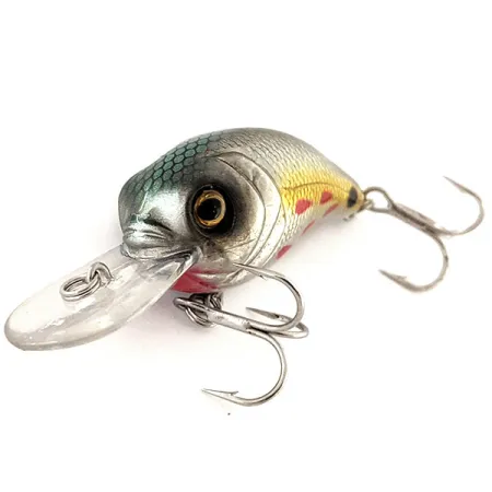 Bass Pro Shops XPS Lazer Eye Crankbait, Silver-Guld, 9g, Rassel, #11875