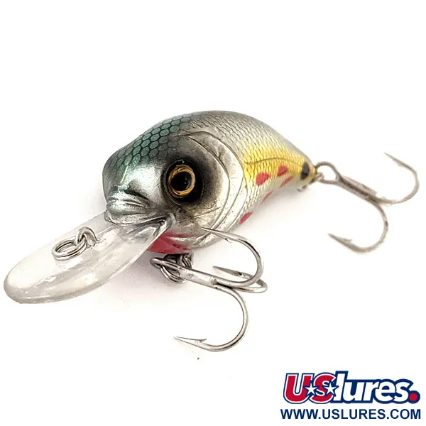 Bass Pro Shops XPS Lazer Eye Crankbait, Silver-Guld, 9g, Rassel, #11875