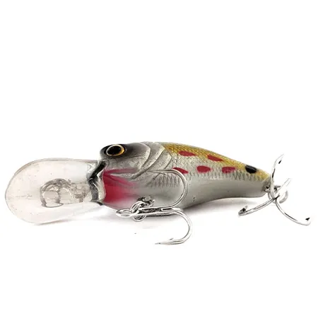 Bass Pro Shops XPS Lazer Eye Crankbait, Silver-Guld, 9g, Rassel, #11875