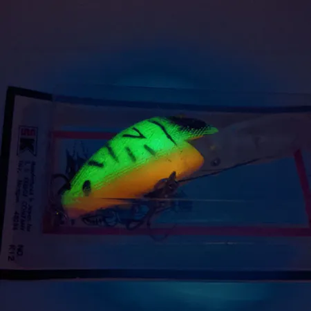 Kmart Kresge #K12 Djupgående wobbler, Fire Tiger, 14g, Självlysande, #11892