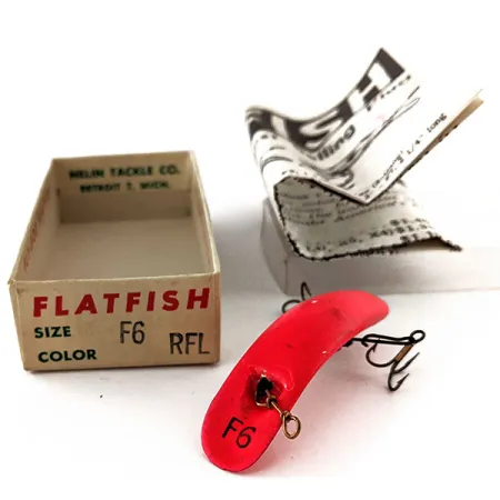 Flatfish F6 Helin Tackle UV Bete, Fluorescerande Röd, 3g, #11910