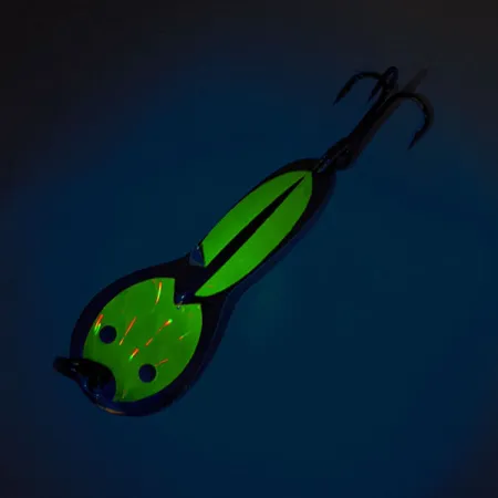 Acme Dazzler #2 UV Skeddrag, Nickel / Guld, 7g, UV-reaktiv, #12000